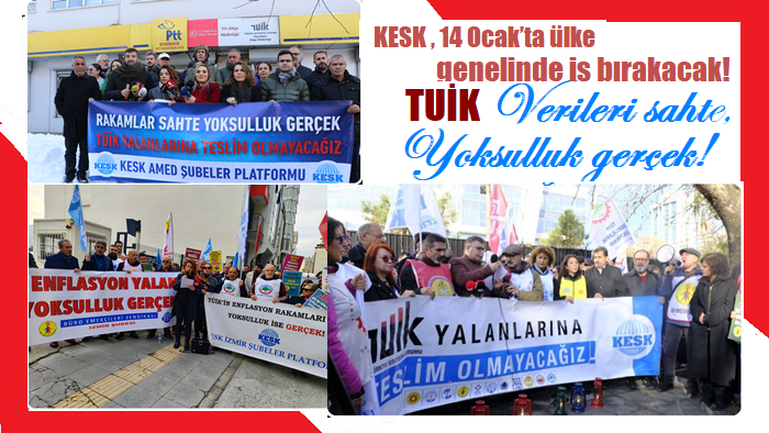 Kamu Emekçiler-KESK 14 Ocak’ta ülke genelinde iş bırakacak!
